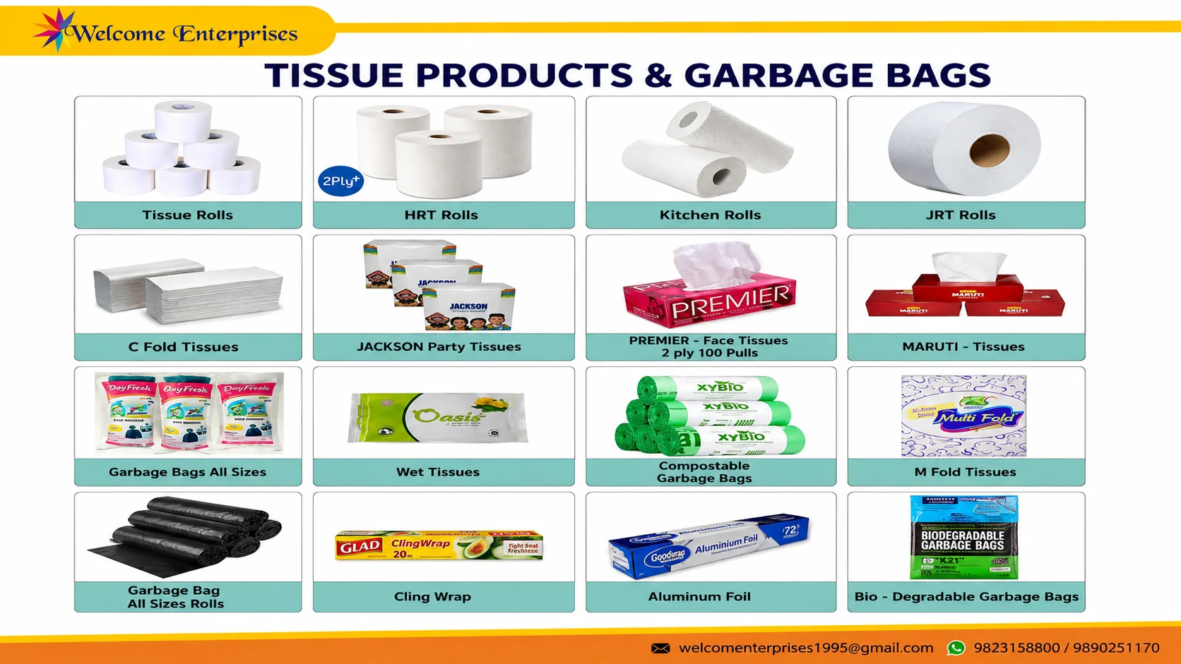Tissue Products & Garbage Bags